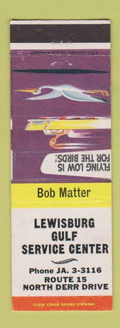 Matchbook Cover - Lewisburg Gulf oil gas PA?