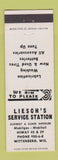 Matchbook Cover - Liesch's Service Mobil oil gas Wittenberg WI
