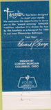 Matchbook Cover - Tangier Akron OH 30 Strike