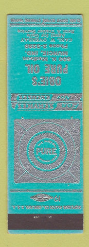 Matchbook Cover - Pure oil gas Obie's Muncie IN