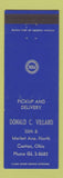 Matchbook Cover - Pure oil gas Donald Villard Canton OH