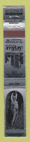 Matchbook Cover - Hotel Seville Bloomington MN girlie 10 Strike