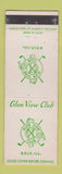 Matchbook Cover - Glen View Club Golf IL