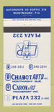 Matchbook Cover - Gulf oil gas Chabot Caron Montmagny QC 30 Strike