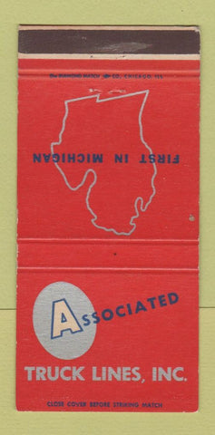 Matchbook Cover - Associated Truck Lines MI Michigan 30 Strike
