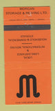 Matchbook Cover - Morgan Storage Moving Trucking Toronto Montreal 30 Strike