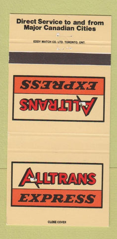 Matchbook Cover - Alltrans Express Trucking Canada 30 Strike