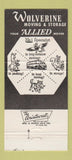 Matchbook Cover - Wolverine Moving Storage Trucking Detroit Livonia MI 30 Strike