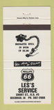 Matchbook Cover - Lee's Service Phillips 66 oil gas Decorah IA 30 Strike