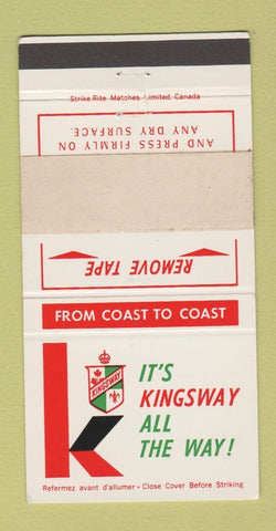 Matchbook Cover - Kingsway Trucking Montreal QC 30 Strike