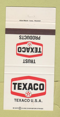 Matchbook Cover - Texaco oil gas 30 Strike