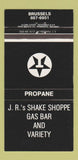 Matchbook Cover - Texaco oil gas JR's Shake Shoppe Brussels ON 30 Strike