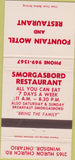 Matchbook Cover - Fountain Motel Restaurant Windsor ON 30 Strike