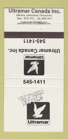 Matchbook Cover - Ultramar Canada oil gas Chicoutimi QC 30 Strike