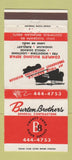 Matchbook Cover - Burton Brothers Contractors Southfield MI 30 Strike