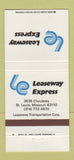 Matchbook Cover - Leaseway Express Trucking St Louis MO 30 Strike