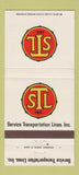Matchbook Cover - Service Transport Lines Trucking IL 30 Strike