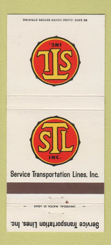 Matchbook Cover - Service Transport Lines Trucking IL 30 Strike