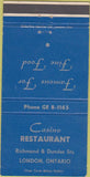 Matchbook Cover - Casino Restaurant London ON 30 Strike
