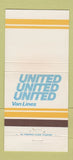 Matchbook Cover - United Van Lines Trucking WEAR 30 Strike