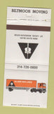 Matchbook Cover - Allied Van Lines Trucking St Louis MO 30 Strike