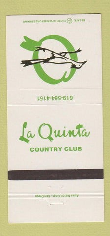 Matchbook Cover - La Quinta Country Club 30 Strike