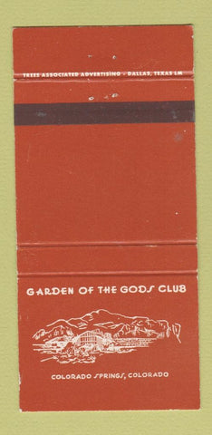 Matchbook Cover - Garden of the Gods Club Colorado Springs WEAR 30 Strike