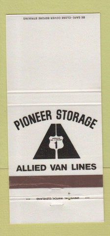Matchbook Cover - Pioneer Storage Allied Van Lines Trucking 30 Strike