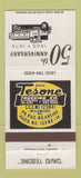 Matchbook Cover - Tesone Trucking Pittsburgh Wildwood PA 1975 30 Strike