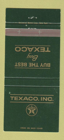 Matchbook Cover - Texaco oil gas Buy the Best 30 Strike