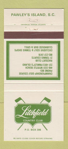 Matchbook Cover - Litchfield Country Club golf Pawley's Island SC 30 Strike