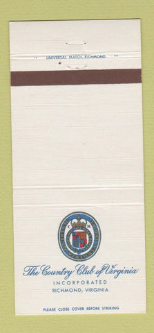 Matchbook Cover - Country Club of Virginia Richmond VA 30 Strike