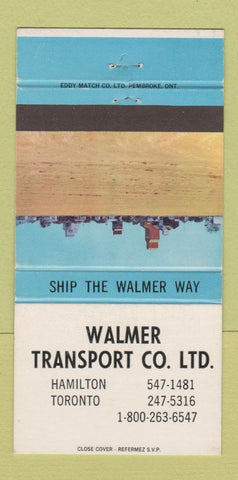 Matchbook Cover - Walmer Transport Trucking Hamilton Toronto ON 30 Strike