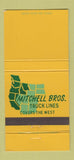 Matchbook Cover - Mitchell Bros Trucking 30 Strike
