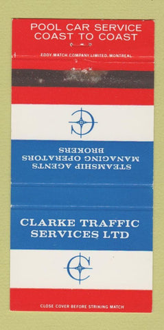 Matchbook Cover - Clarke Traffic Service Trucking MB WEAR 30 Strike