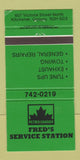 Matchbook Cover - Petro Canada oil gas Fred's Kitchener ON WEAR 30 Strike