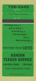 Matchbook Cover - Ashern Texaco oil gas MB 30 Strike