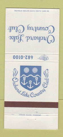 Matchbook Cover - Orchard Lake Country Club 30 Strike