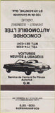 Matchbook Cover - Chevrolet Oldsmobile Cadillac St Hyacinthe QC 30 Strike