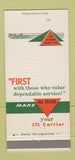 Matchbook Cover - All States Freight Trucking WEAR 30 Strike