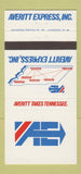 Matchbook Cover - Averitt Express Trucking TN Chattanooga Memphis 30 Strike