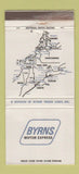 Matchbook Cover - Byrns Motor Express Trucking WEAR 30 Strike