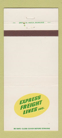 Matchbook Cover Express Freight Lines Trucking Milwaukee WI Detroit MI 30 Strike