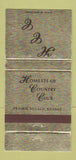 Matchbook Cover - Homestead Country Club Prairie Village KS WEAR 30 Strike