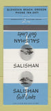 Matchbook Cover - Salishan Golf Links Gleneden Beach OR 30 Strike