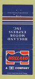 Matchbook Cover - Holland Motor Express Trucking MI WEAR 30 Strike