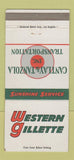 Matchbook Cover - Western Gillette Trucking Cantlay Tanzola 30 Strike