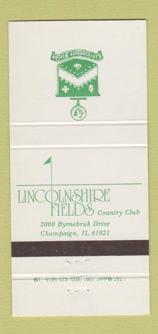 Matchbook Cover - Lincolnshire Field Country Club Champaign IL 30 Strike