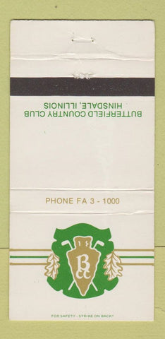 Matchbook Cover - Butterfield Country Club Hinsdale IL WEAR 30 Strike