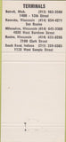 Matchbook Cover - Express Freight Lines trucking Detroit MI #1 30 Strike